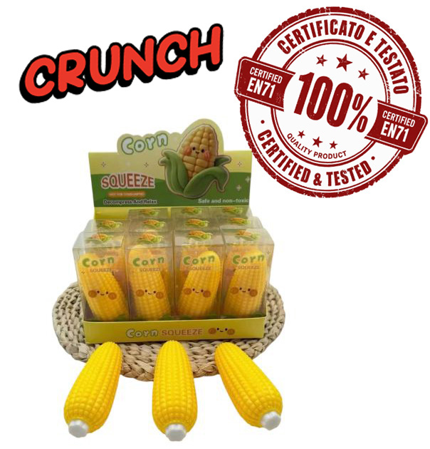 SQUISHY CRUNCH Pannocchia (Corn) 11cm In Box (11x5x4cm) In espo da 12pz…x12…x144
